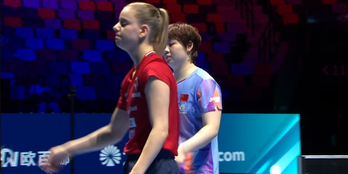 蒯曼决胜局逆转法国选手卢茨 女单小组赛惊险取