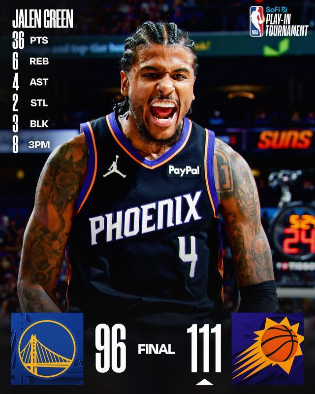 太阳队附加赛力克勇士抢下西部第八席位 杰伦·